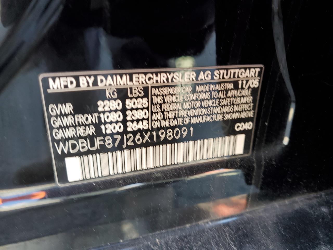 2006 MERCEDES-BENZ E-Class
