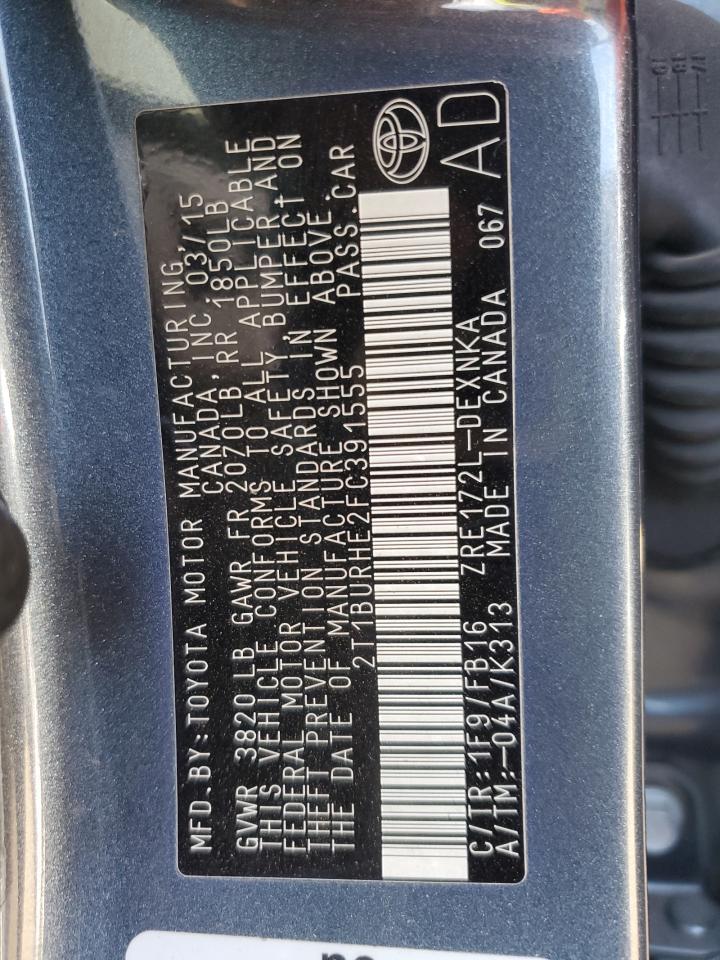 2015 TOYOTA COROLLA