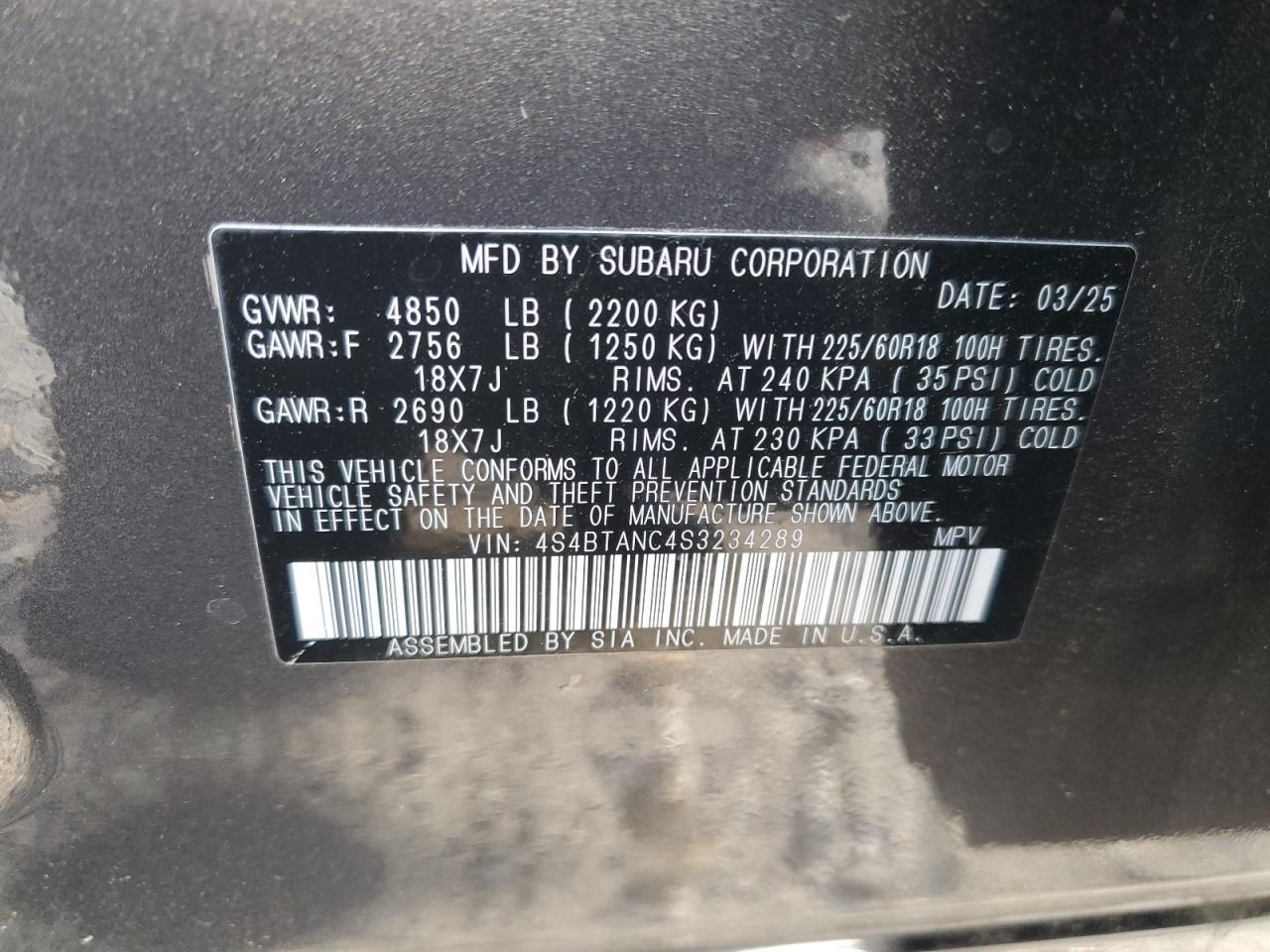2025 SUBARU Outback