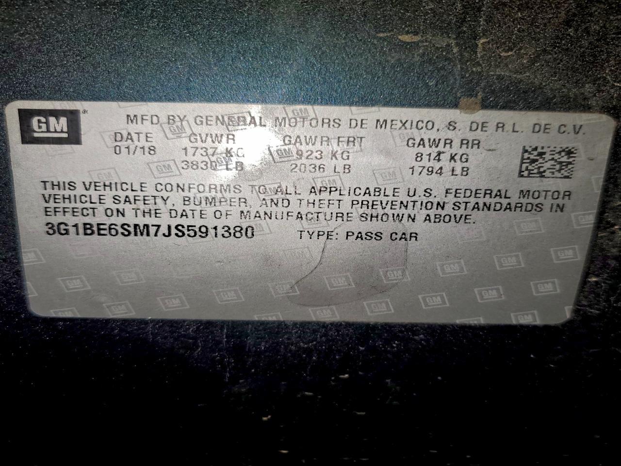 2018 CHEVROLET CRUZE
