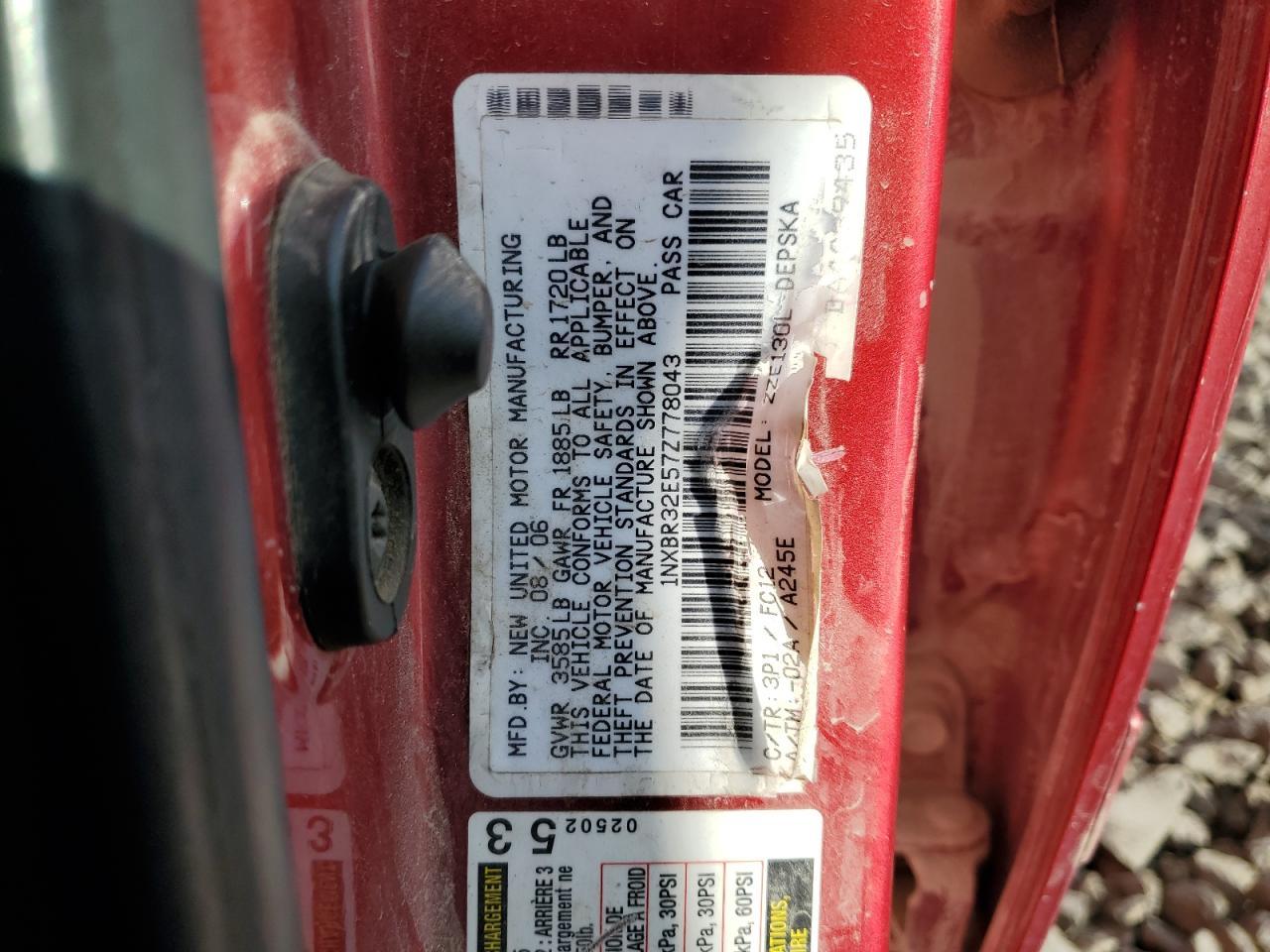 2007 TOYOTA COROLLA