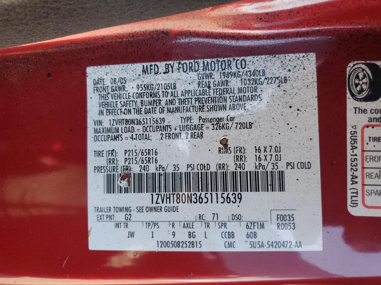 2006 FORD MUSTANG