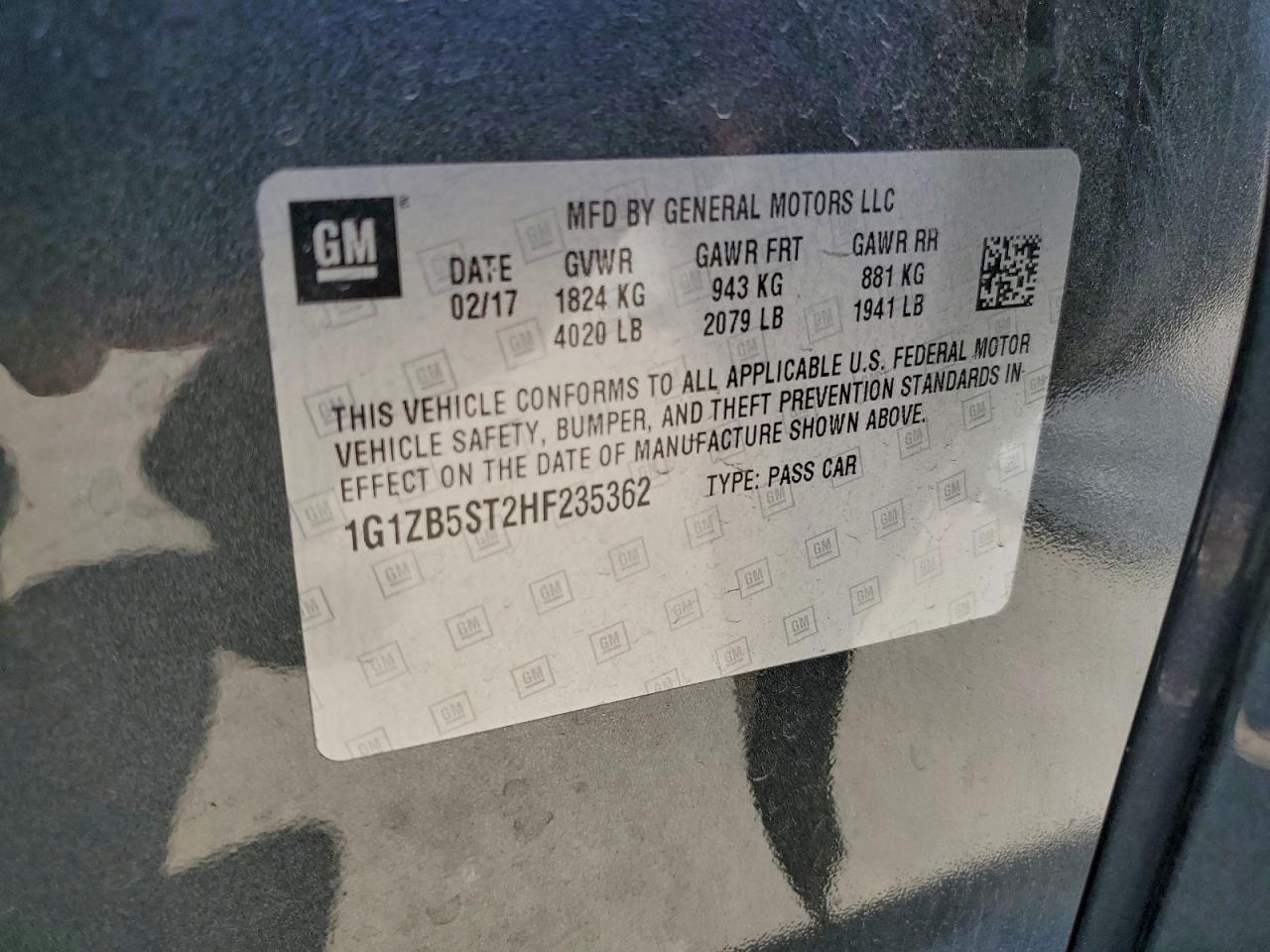 2017 CHEVROLET MALIBU