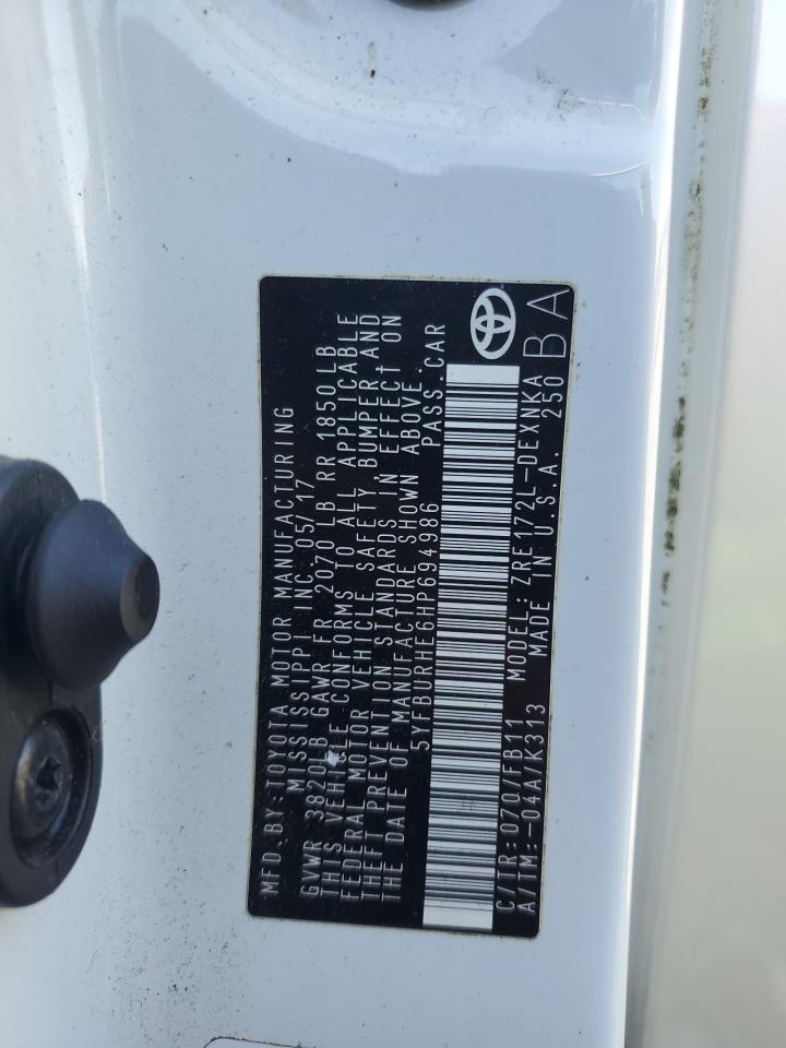 2017 TOYOTA COROLLA