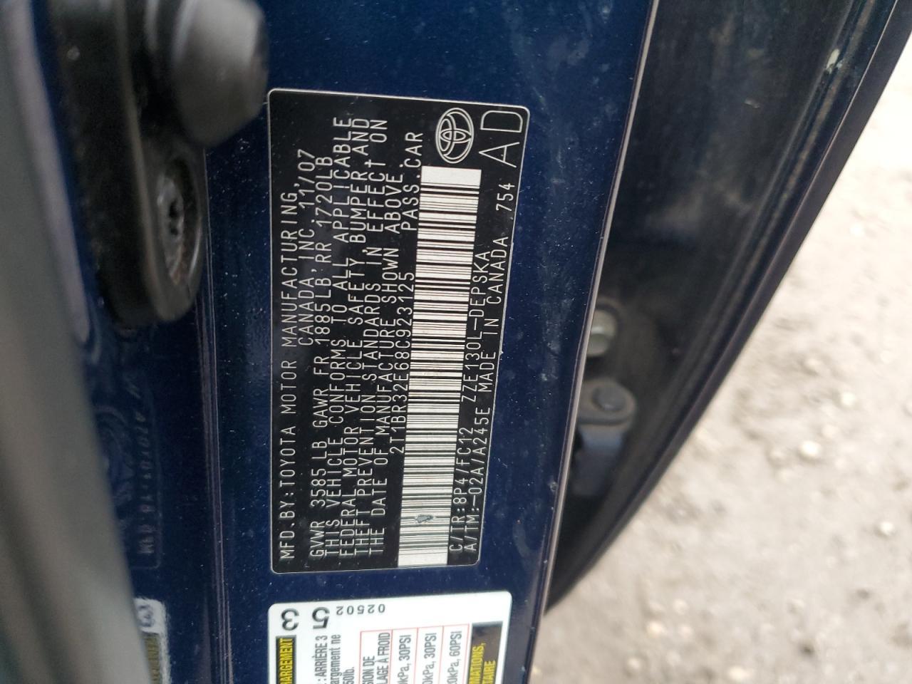 2008 TOYOTA COROLLA
