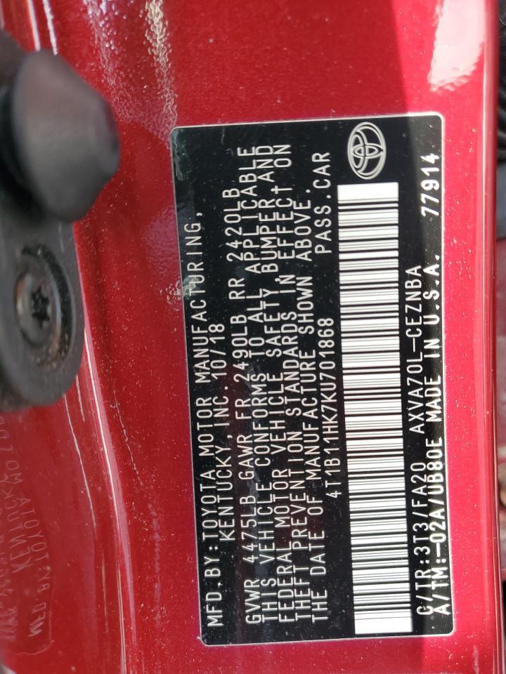2019 TOYOTA CAMRY
