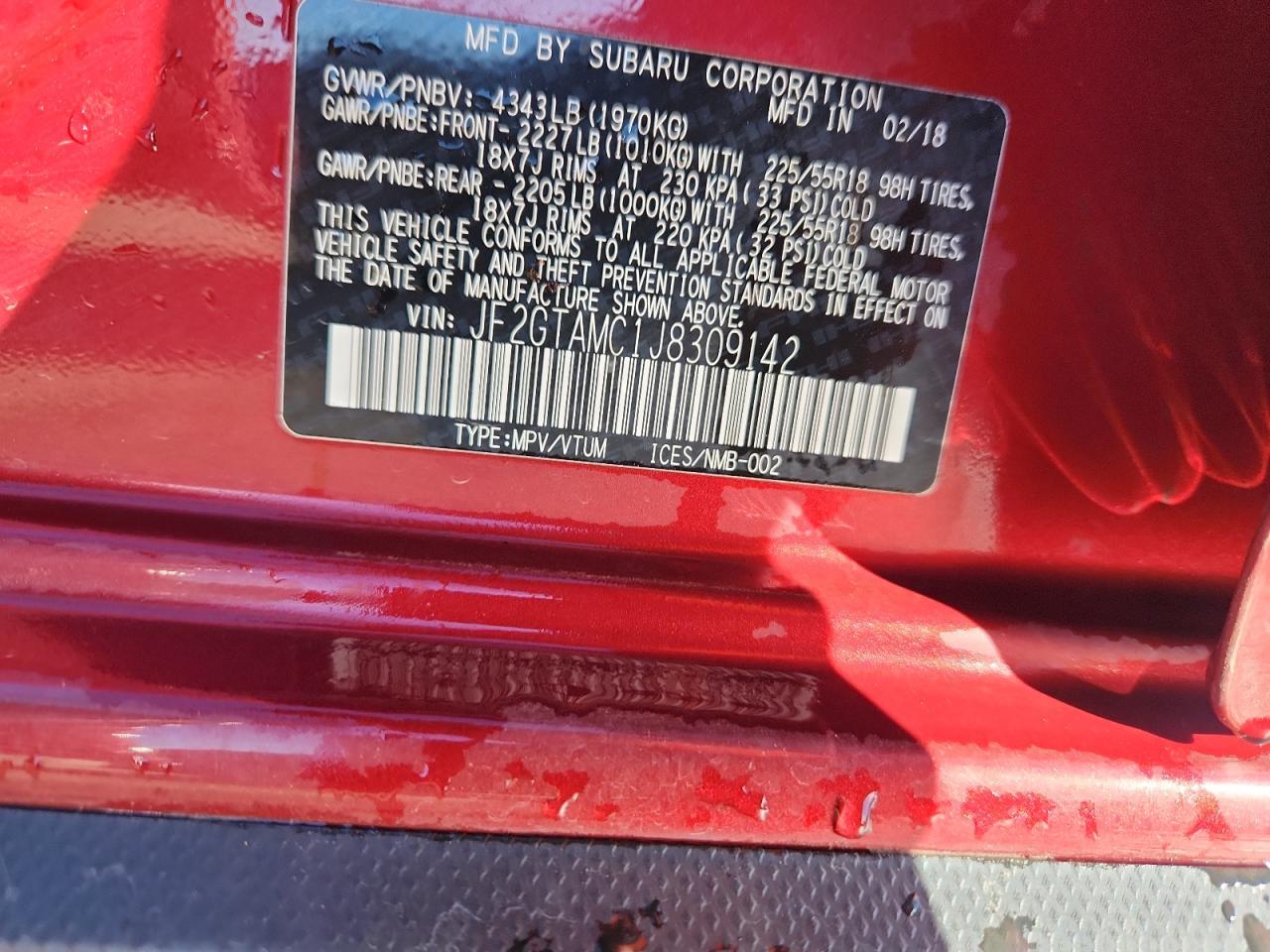 2018 SUBARU Crosstrek