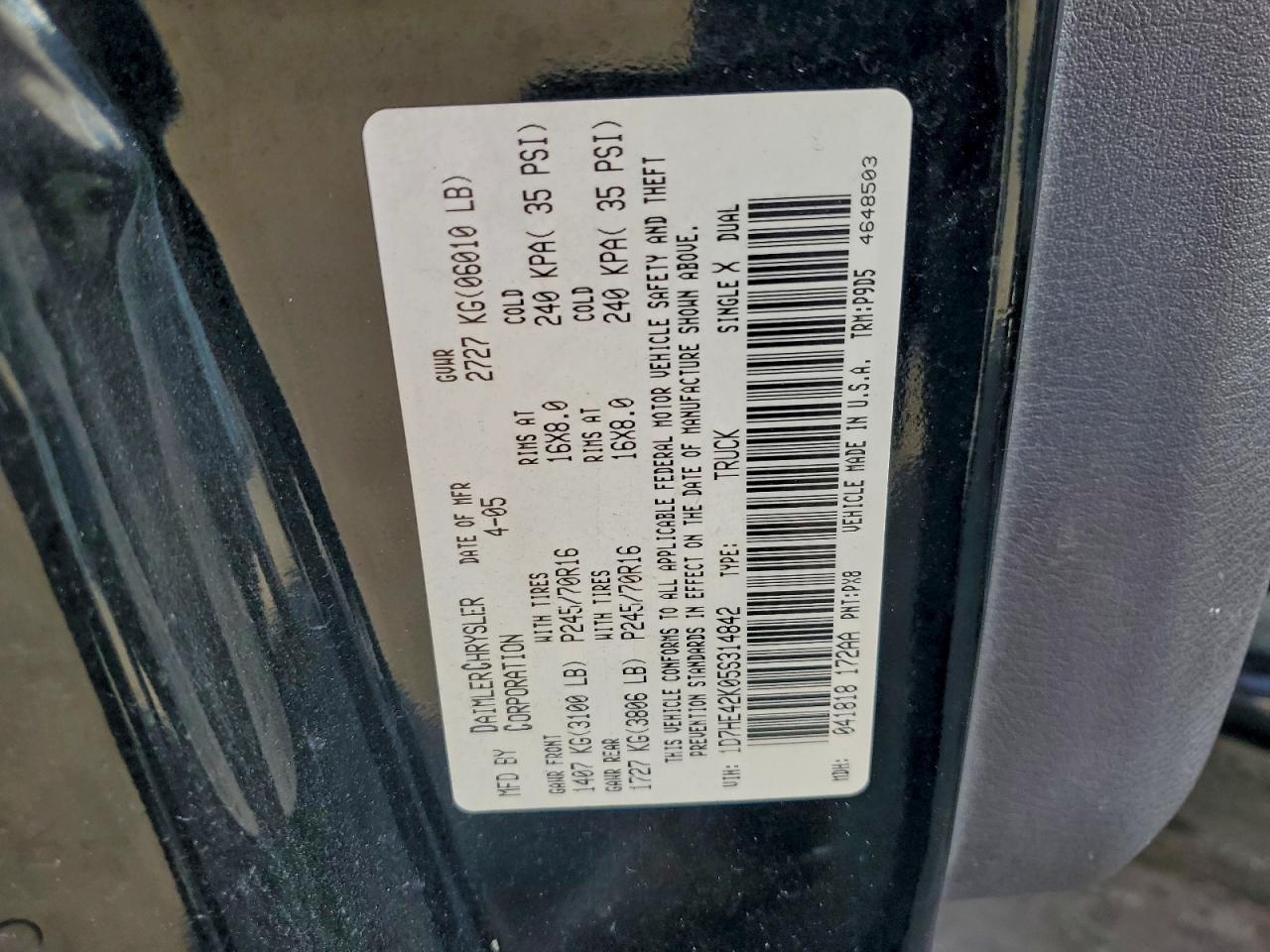 2005 DODGE Dakota
