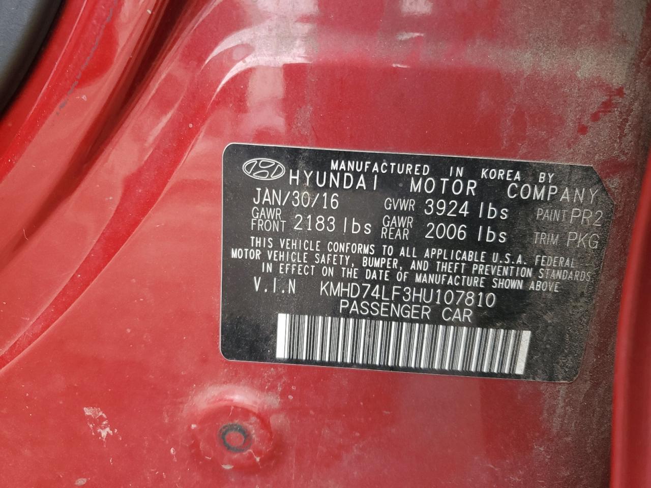 2017 HYUNDAI ELANTRA