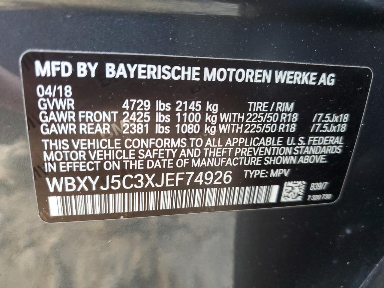 2018 BMW X2