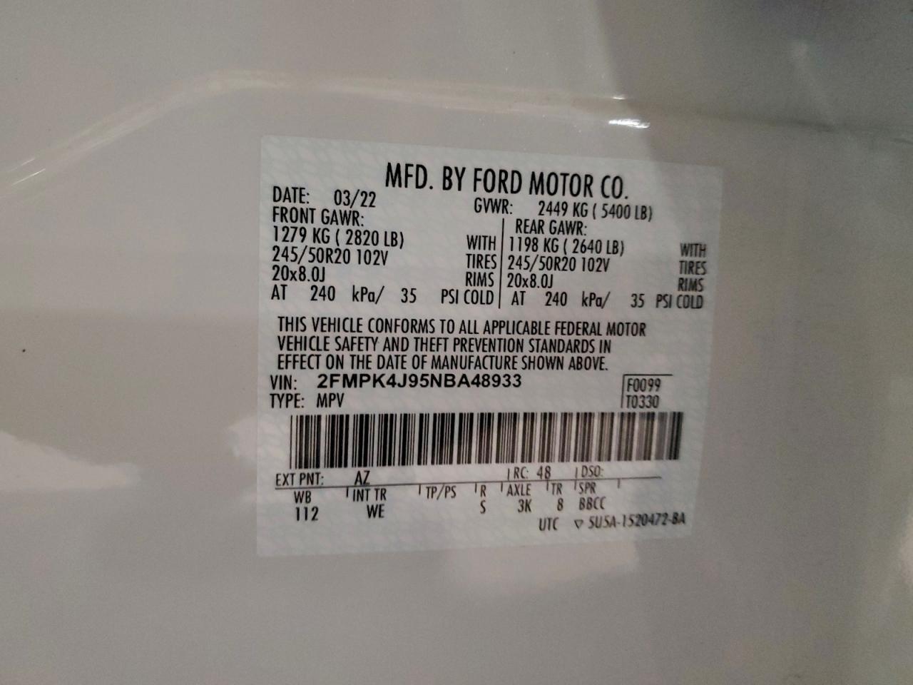 2022 FORD EDGE