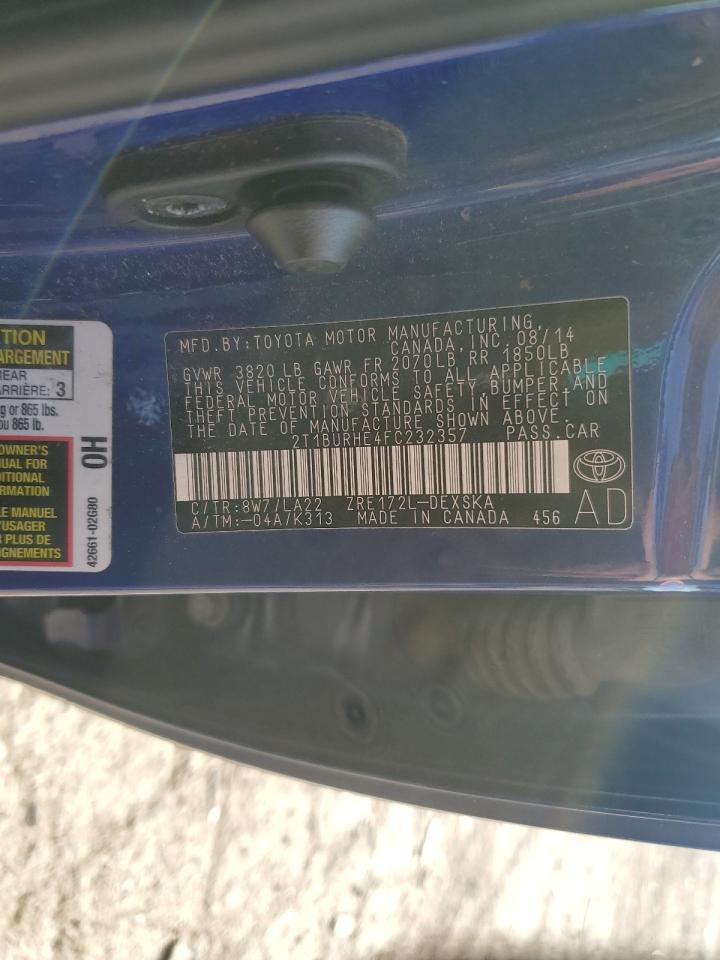 2015 TOYOTA COROLLA