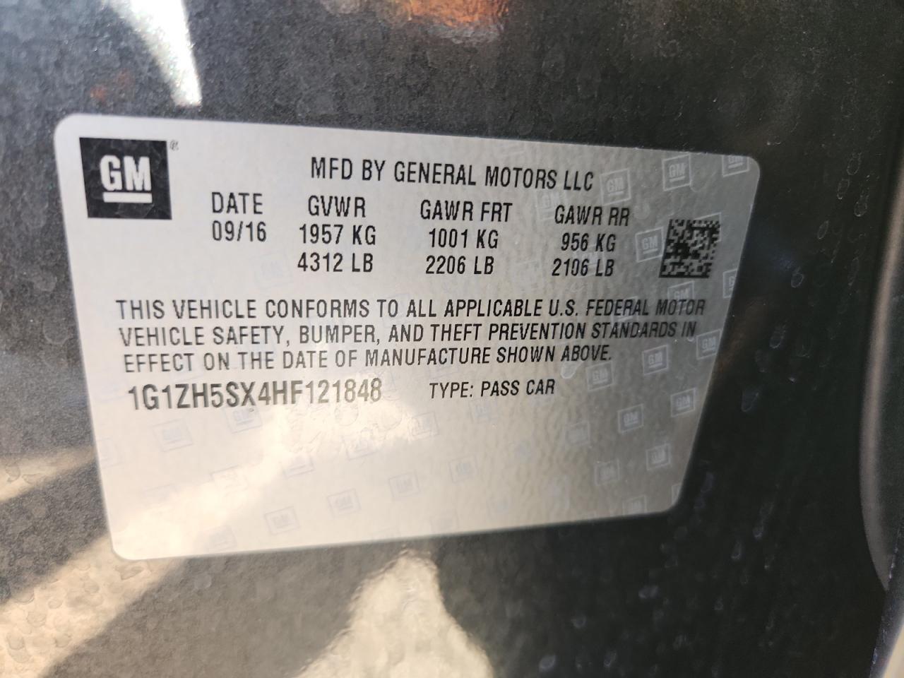 2017 CHEVROLET MALIBU