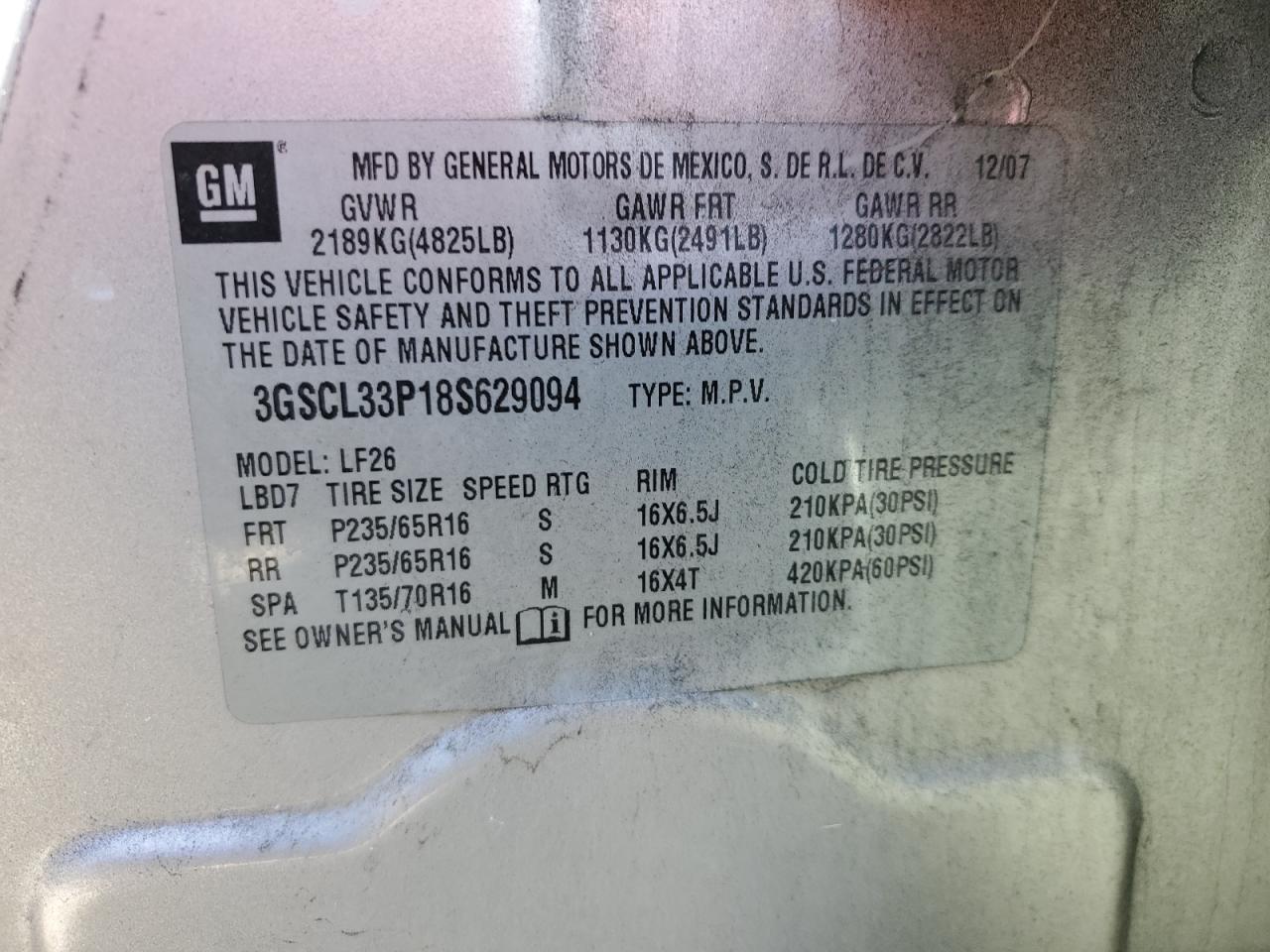 2008 SATURN Vue