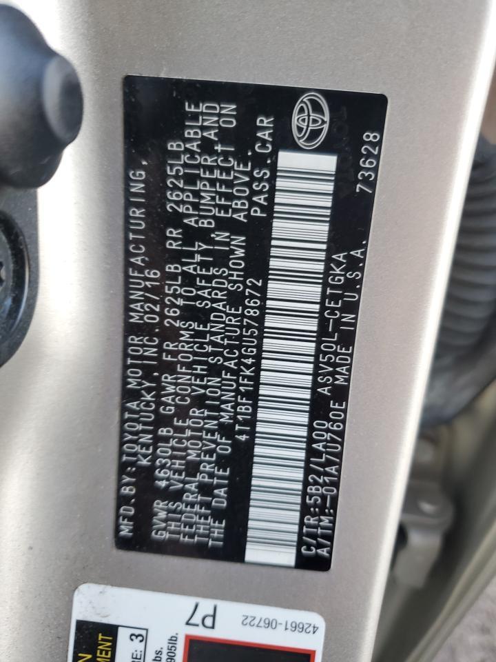 2016 TOYOTA CAMRY