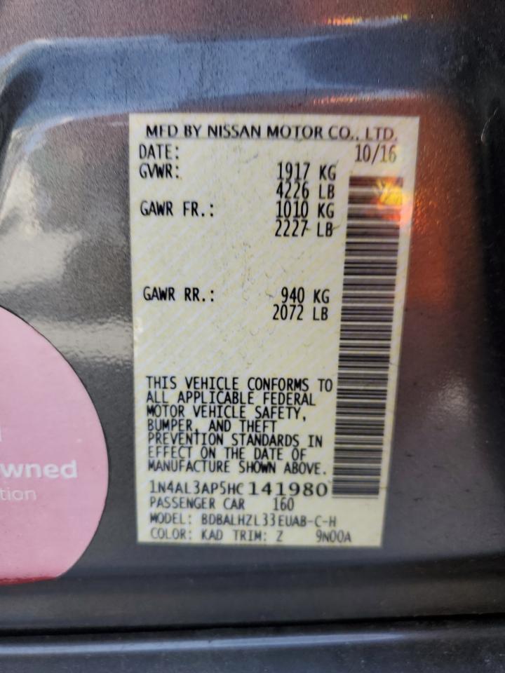 2017 NISSAN ALTIMA