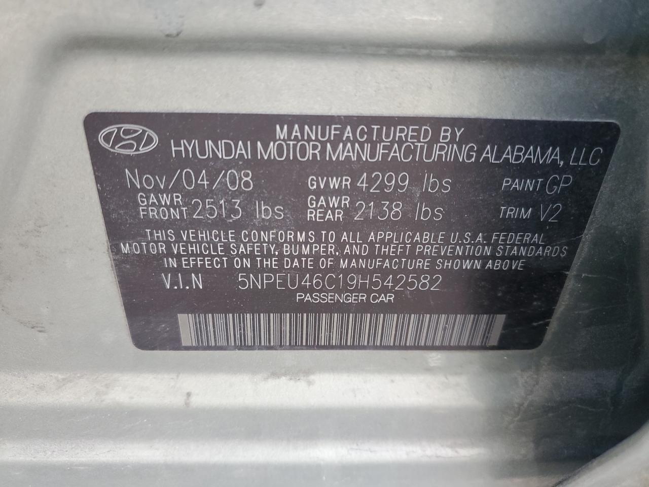 2009 HYUNDAI SONATA