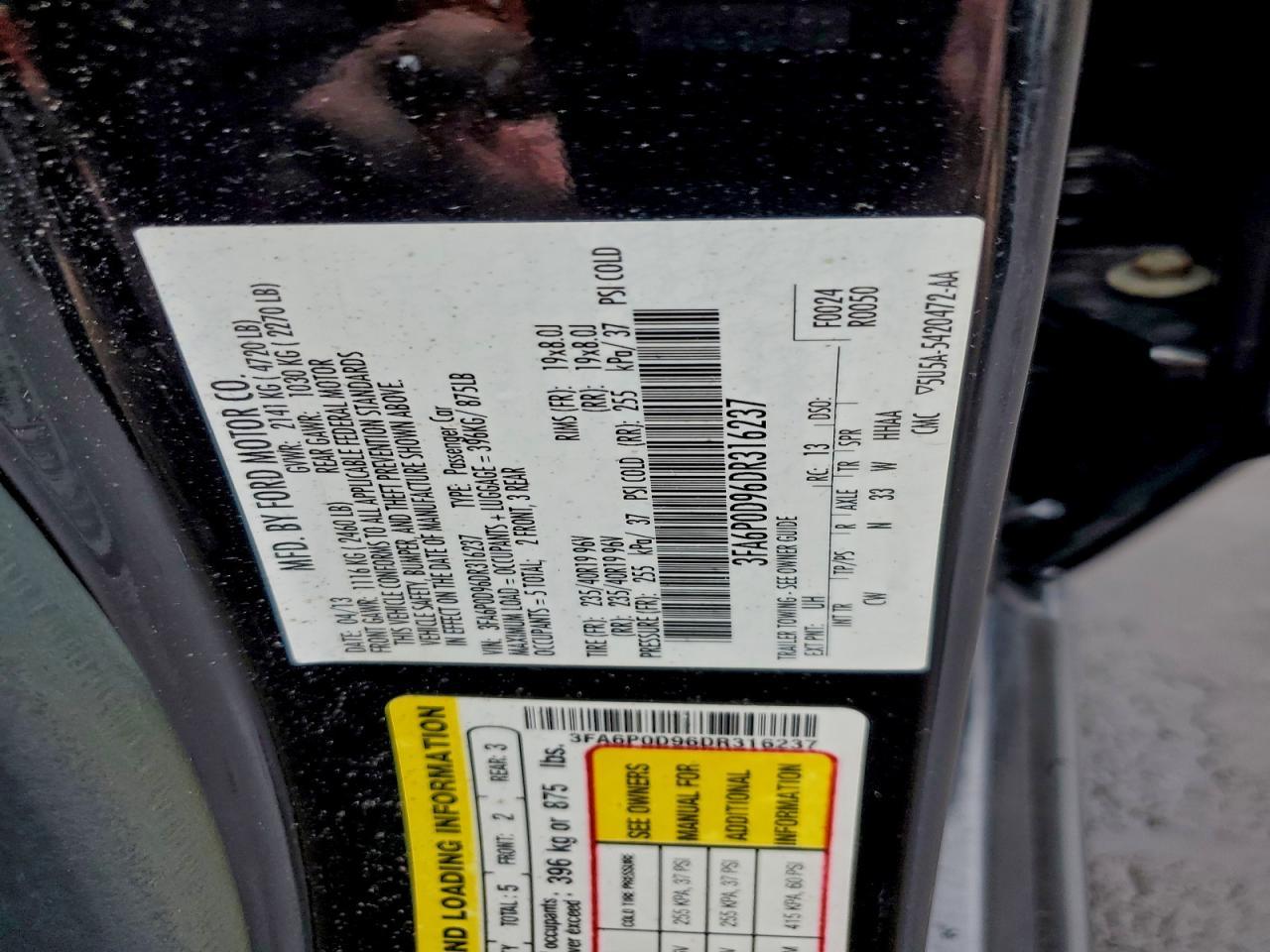 2013 FORD FUSION