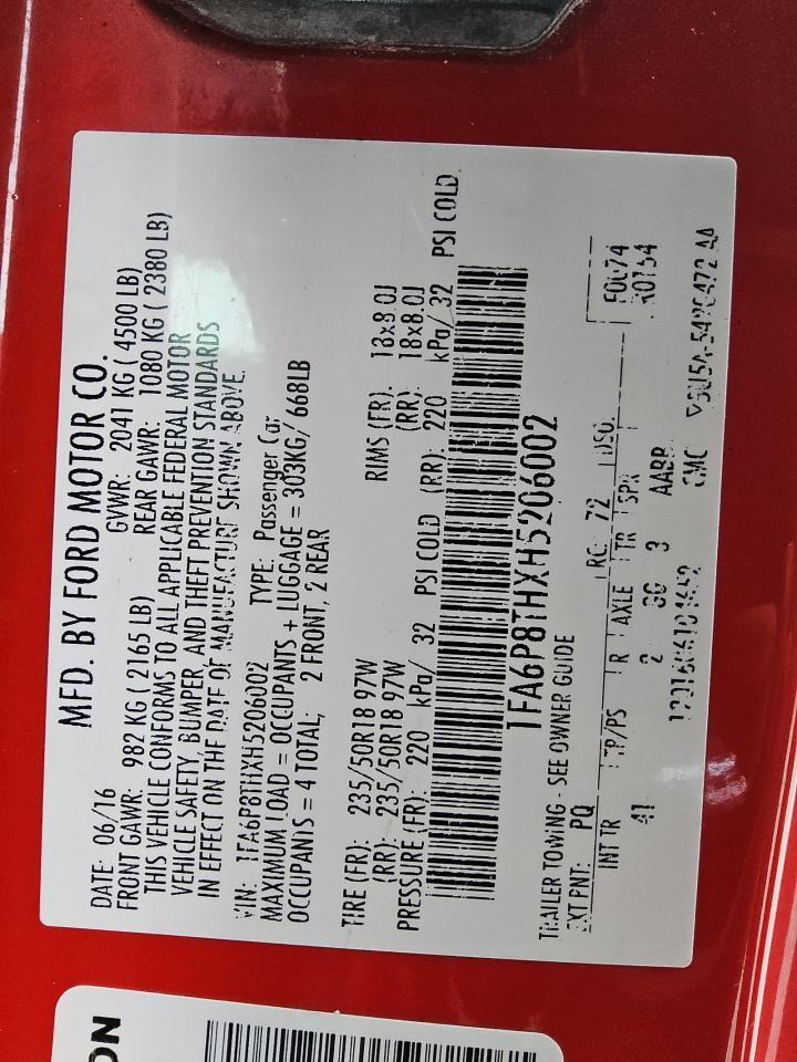 2017 FORD MUSTANG
