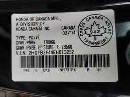 2014 HONDA CIVIC
