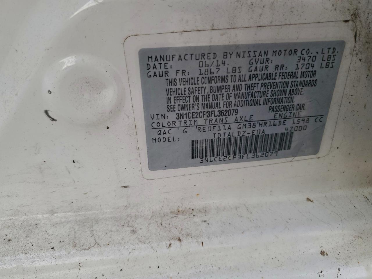 2015 NISSAN Versa Note