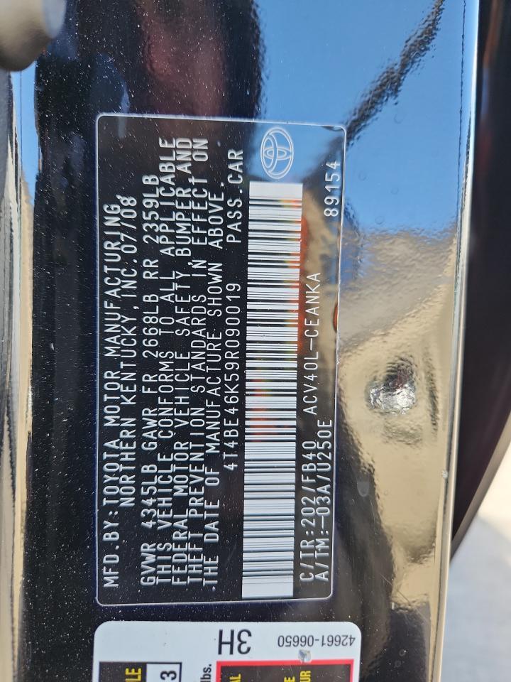2009 TOYOTA CAMRY
