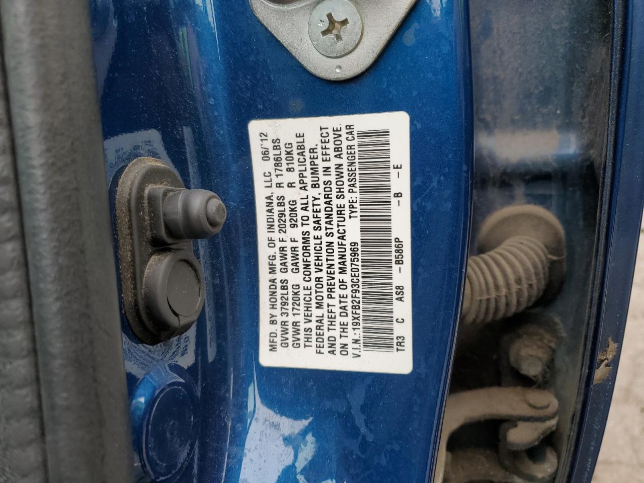 2012 HONDA CIVIC