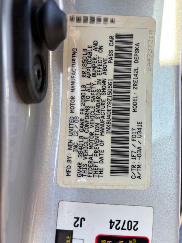 2009 TOYOTA COROLLA