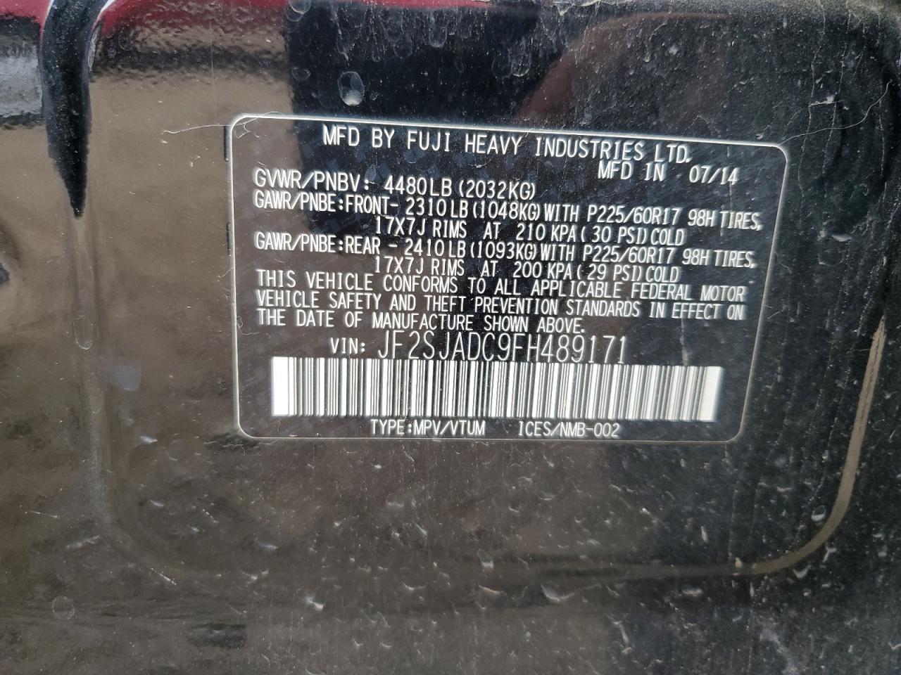 2015 SUBARU FORESTER
