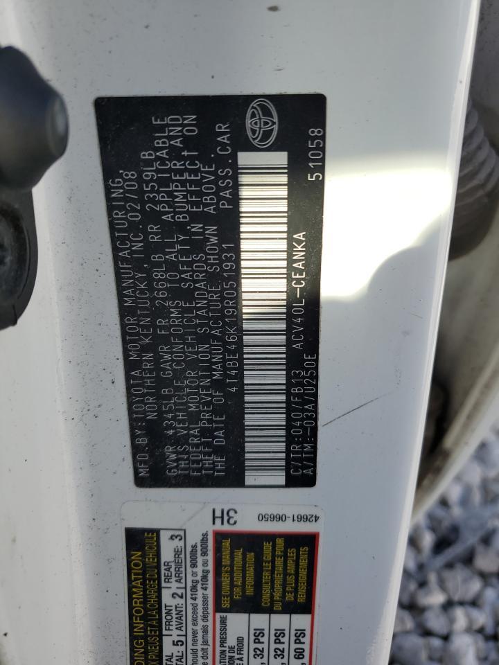 2009 TOYOTA CAMRY
