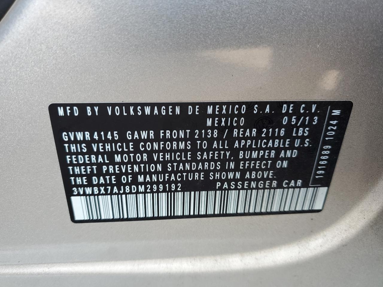 2013 VOLKSWAGEN JETTA