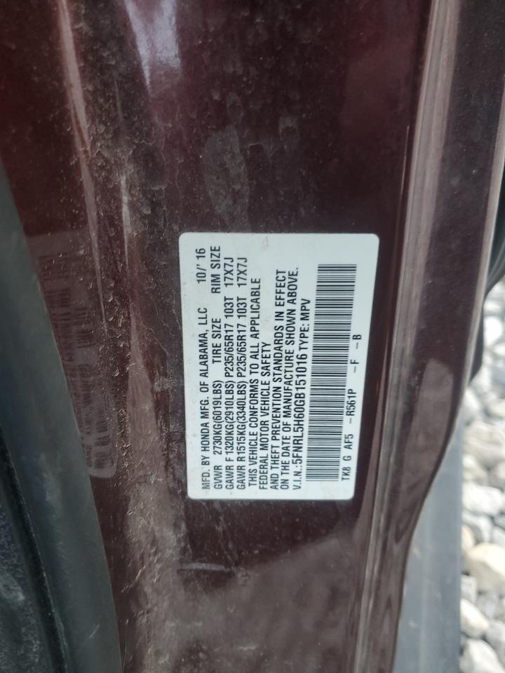 2016 HONDA ODYSSEY