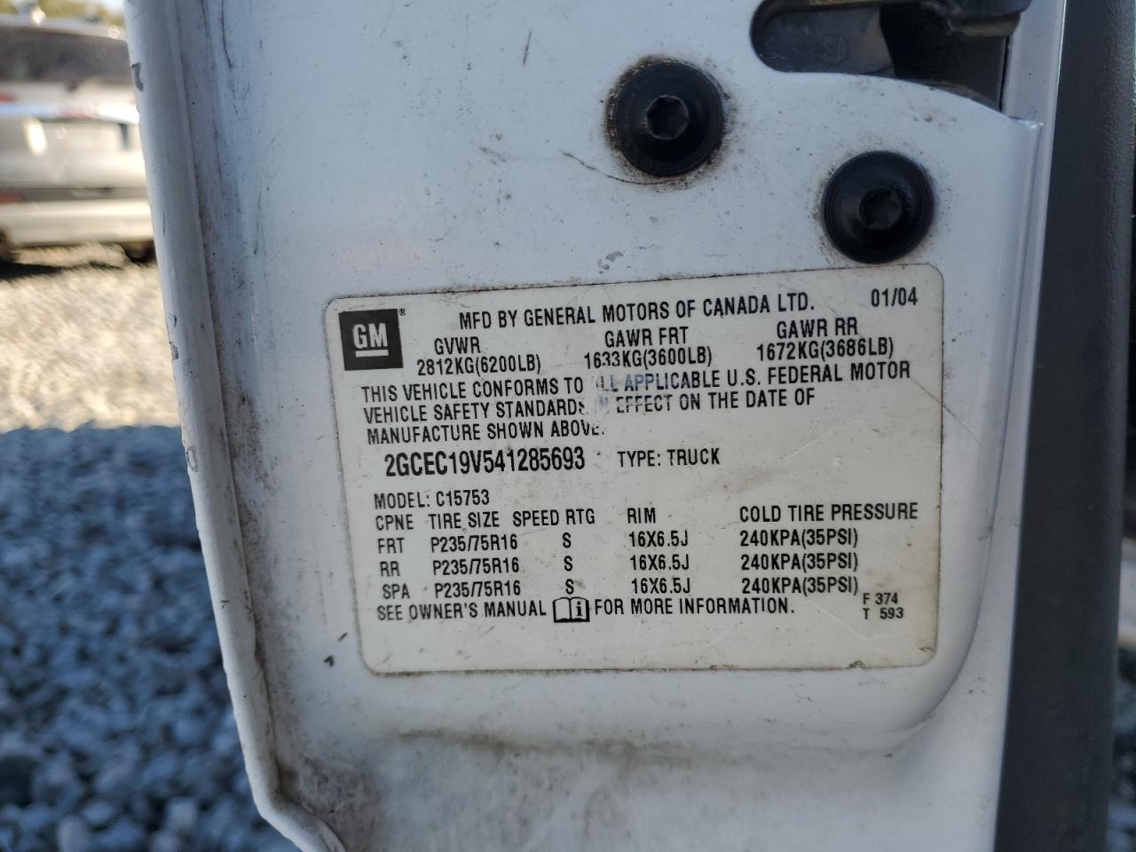 2004 CHEVROLET SILVERADO 1500