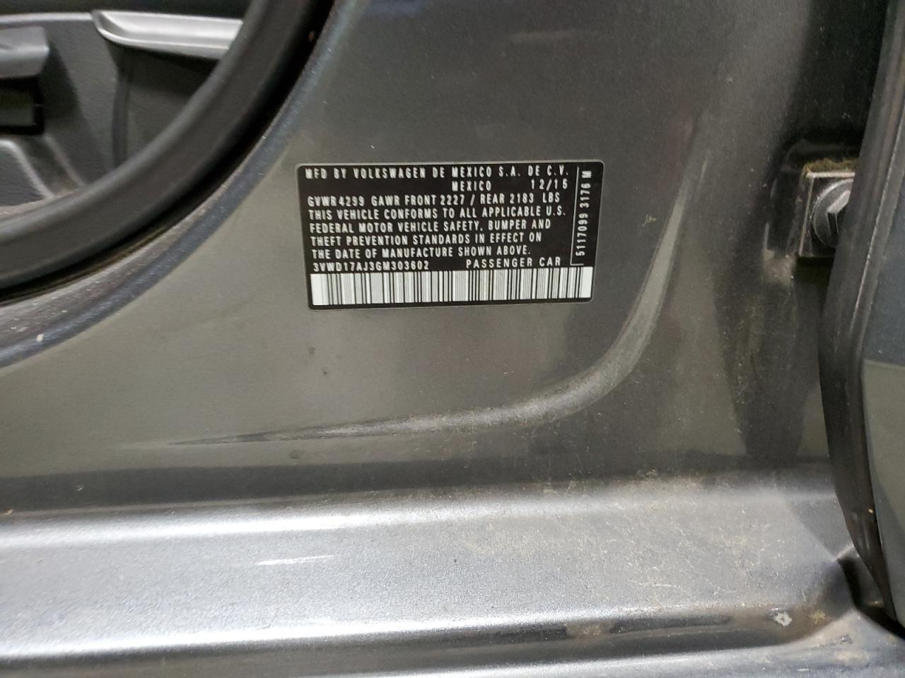 2016 VOLKSWAGEN JETTA