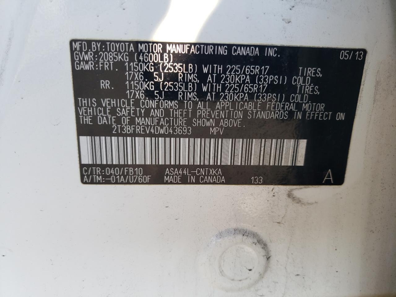2013 TOYOTA RAV4