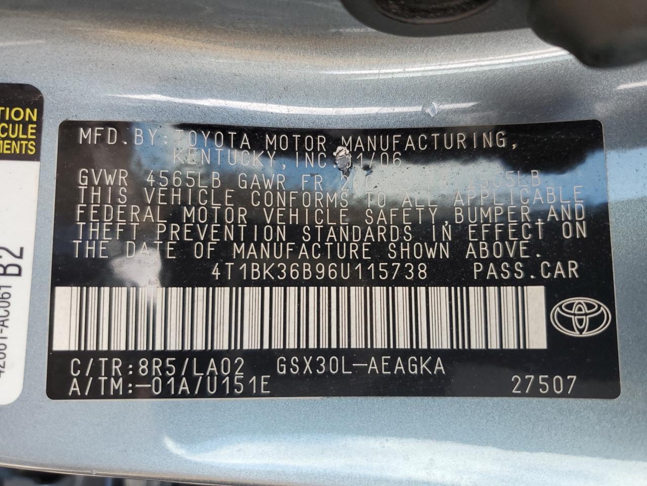 2006 TOYOTA Avalon
