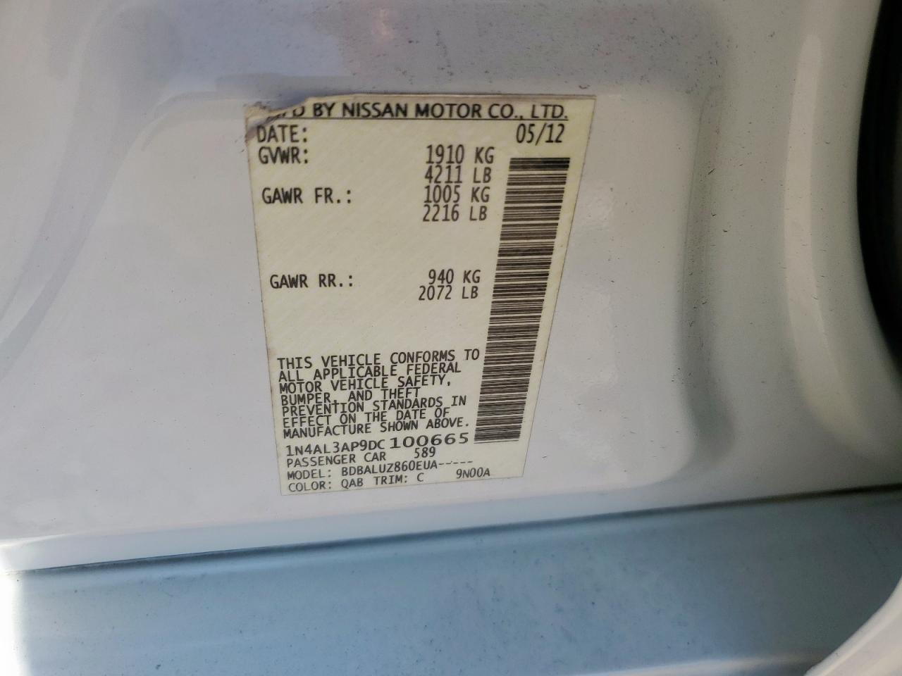 2013 NISSAN ALTIMA