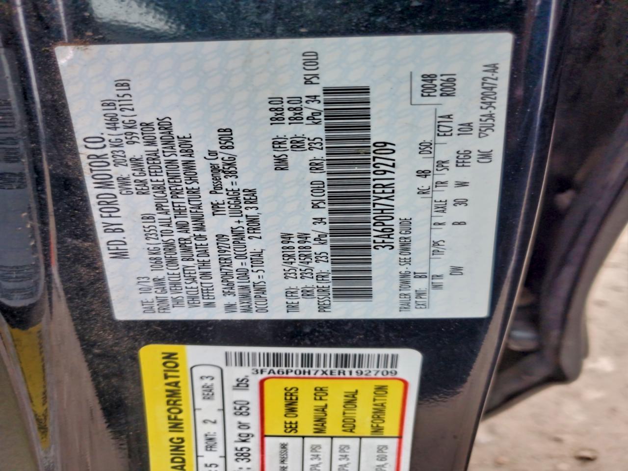 2014 FORD FUSION