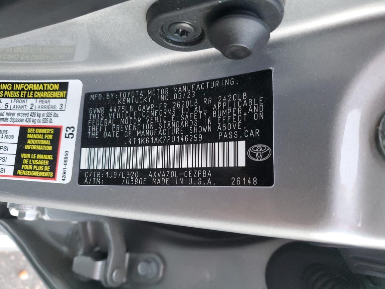 2023 TOYOTA CAMRY