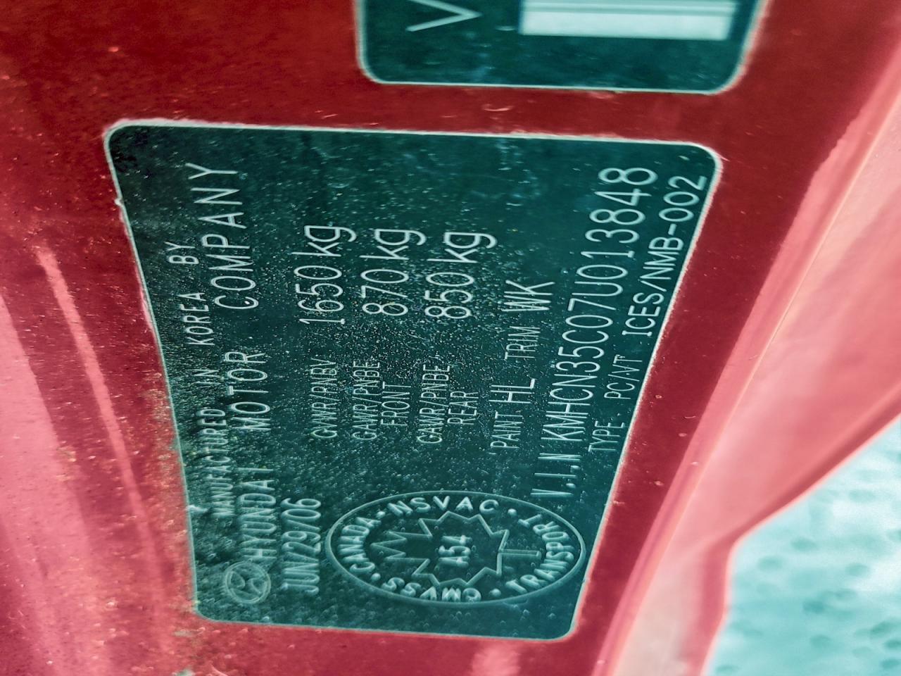 2007 HYUNDAI ACCENT