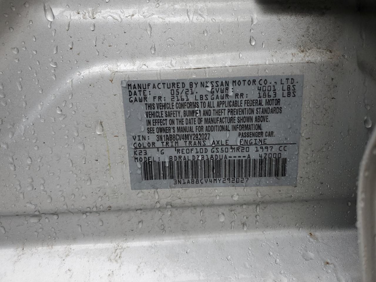 2021 NISSAN SENTRA
