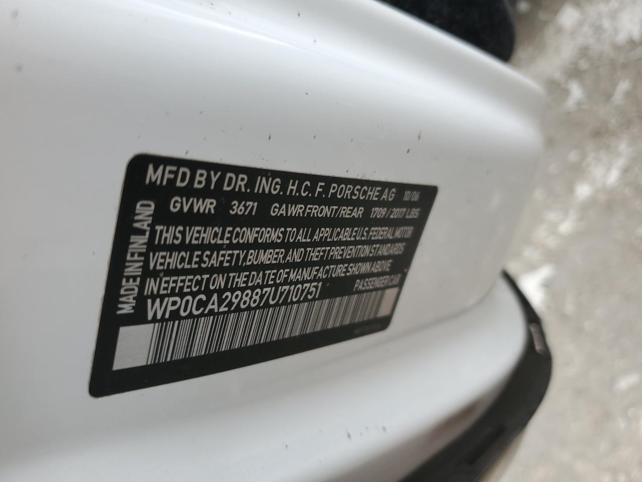 2007 PORSCHE Boxster