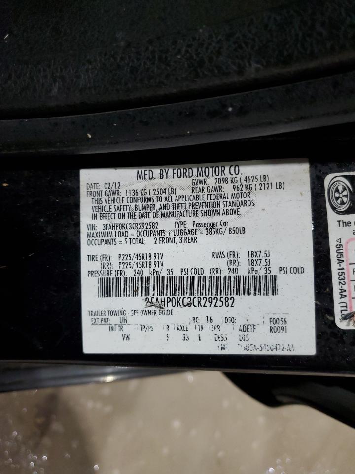 2012 FORD FUSION
