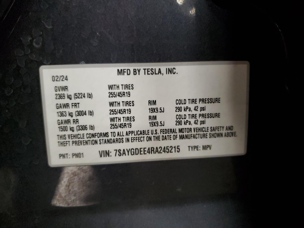 2024 TESLA MODEL Y