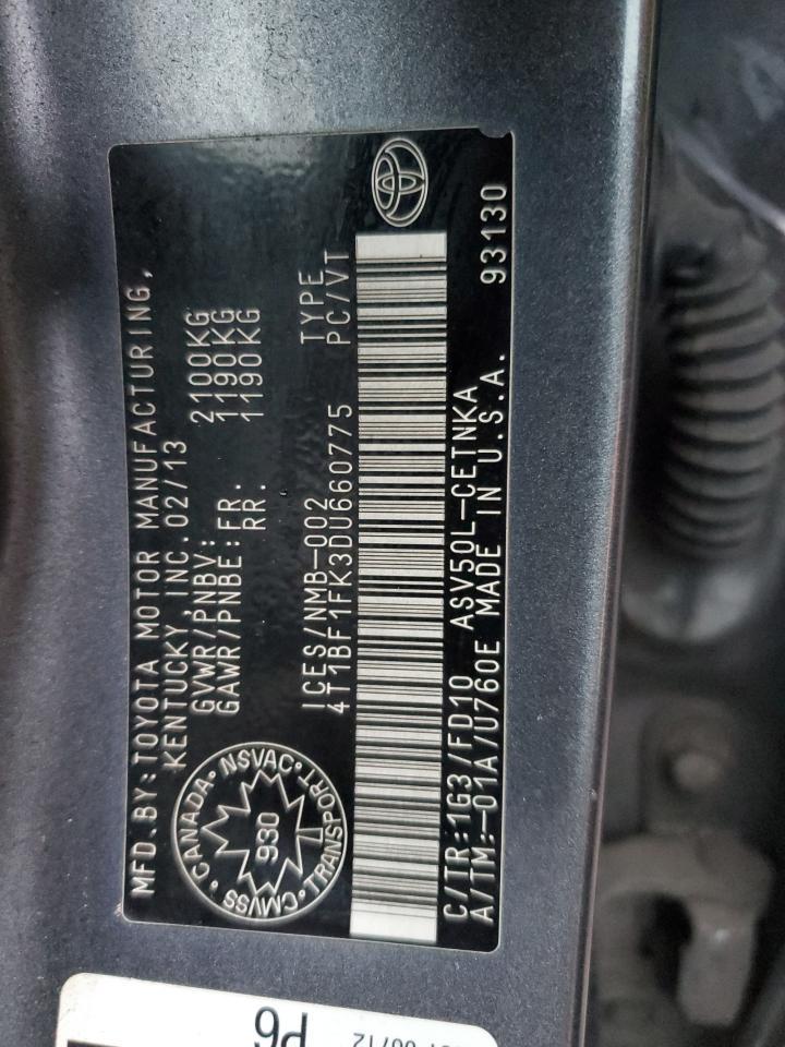 2013 TOYOTA CAMRY