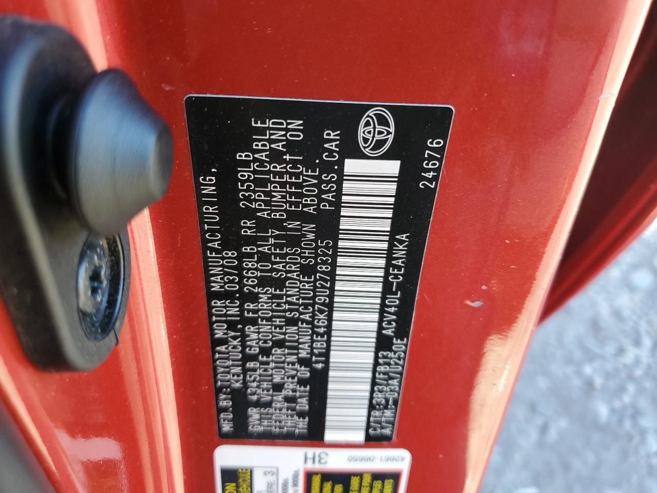 2009 TOYOTA CAMRY
