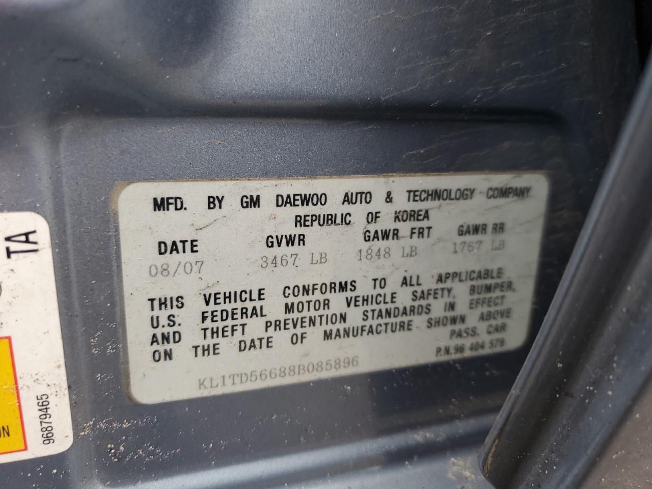 2008 CHEVROLET Aveo