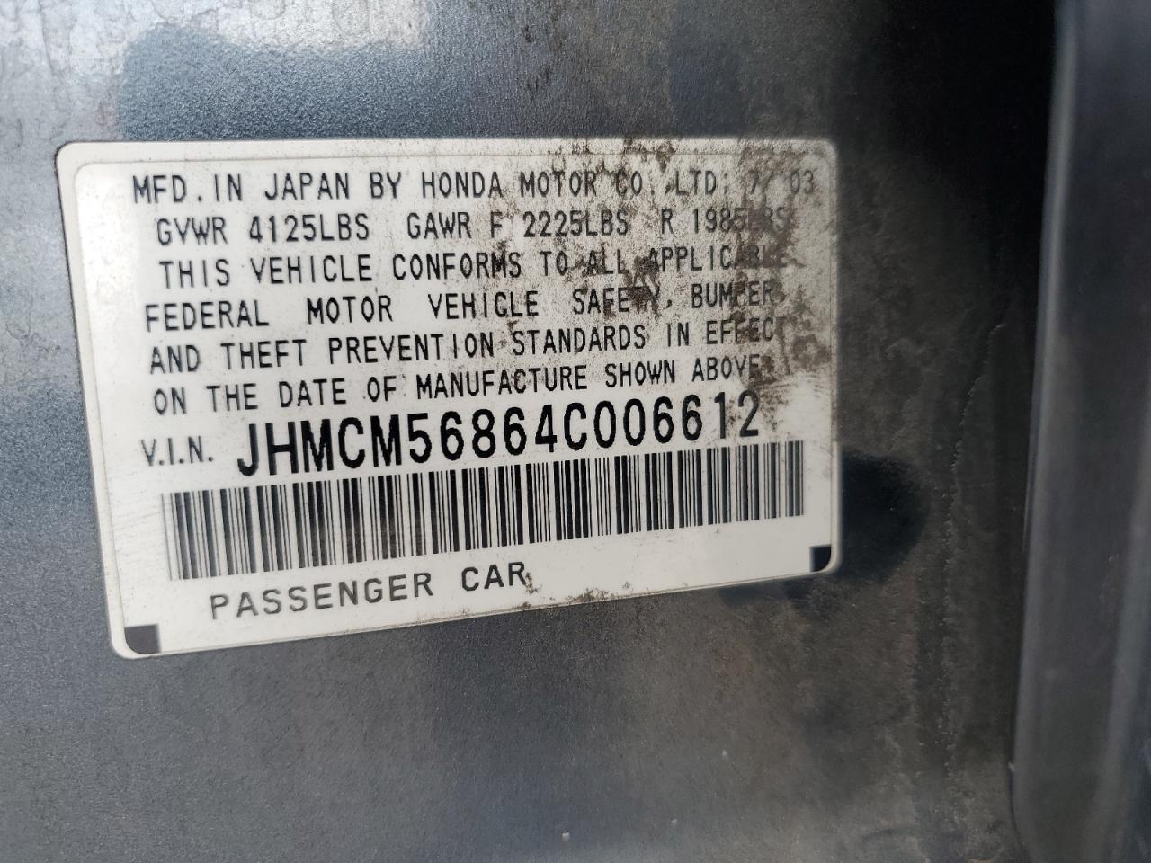 2004 HONDA ACCORD