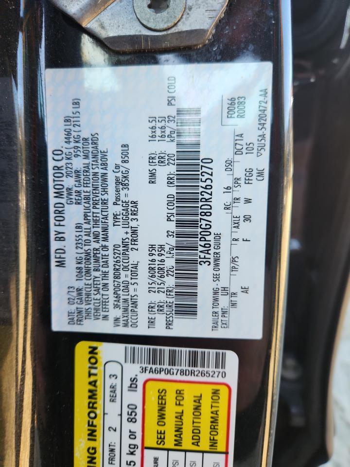 2013 FORD FUSION