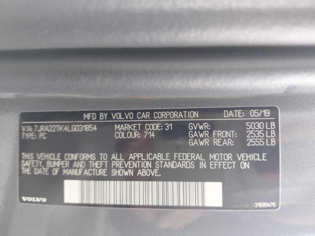 2020 VOLVO S60